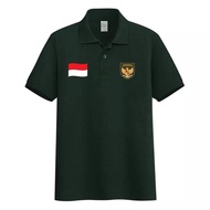 Allium Collection / Kaos Kerah Pria Polo Logo Garuda Bendera Indonesia / Kaos Pria Polo Logo