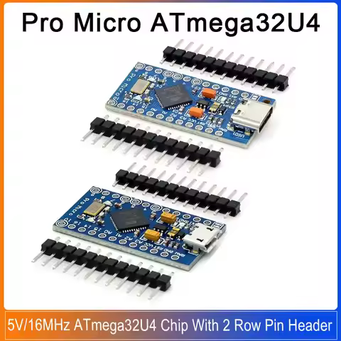 Pro Micro ATmega32U4 Development Board 5V/16MHz ATmega32U4 Type C 32U4 USB Interface With 2 Row Pin 