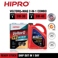 HIPRO Combo Pack VeltorQ Gold Series + MAG 5W-30 5W-40 Fully Synthetic + Semi Synthetic 2 In 1 Family Engine Oil Combo API SN, API SN Plus 5W30 5W40