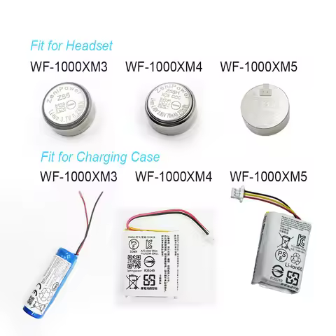 Replacement Battery For Sony WF-1000XM4 WF-1000XM3 WF-1000XM5 ZeniPower Z55H Z55 Headset Charging Ca