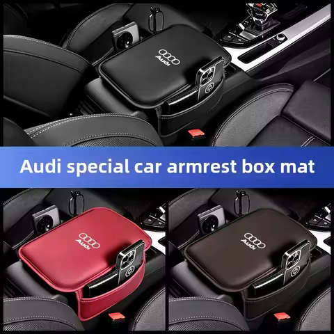 Car Arm Rest Cushion Storage Pad Armrest Box Protective Cover For Audi A4 B5 B6 A3 A5 A6 C6 C5 A1 A7