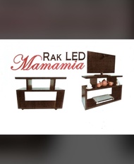 Meja Rak LED TV Minimalis 32inch Tebal Kayu Jati Tatakan Serbaguna