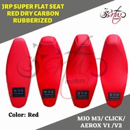 ❁☇♞SRTW JRP Super Flat Seat RedDry Carbon Rubberized MIO M3/CLICK/AEROX V1/ V2