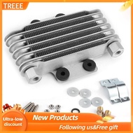 Treee 6 Row Oil Cooler Engine Silver Motorcycle Universal