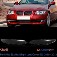 MAGICKIT CAR AccessoriesFor BMW E92 Headlight Lens Cover E93 2010-2013 Auto Shell Headlamp Lampshade