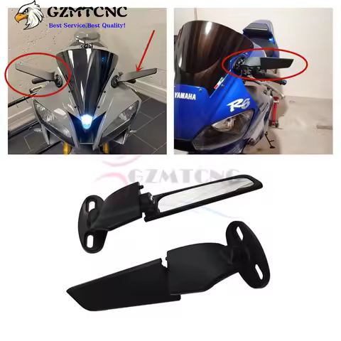 Mirror Modified Wind Wing Adjustable Rotating Rearview Mirror Moto Accessories for YAMAHA YZF R6 R1 