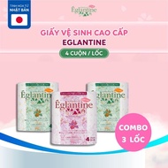 [VOUCHER 30%] Combo 3 Giấy vệ sinh Eglantine bịch 4 cuộn