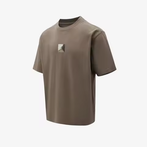 Nike genuine JORDAN new men's brown skin friendly round neck short sleeved T-shirt IF3065-040