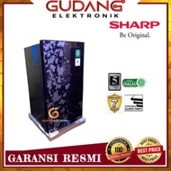 LEMARI ES 1 PINTU SHARP SJN162DVR MOTIF BUNGA KULKAS SHARP SJ-N 162 D