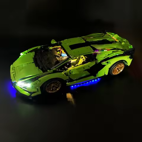 LED Light Compatible For Lamborghini SIAN FKP 42115 Building Blocks Remote Control Lamp (Not Include