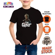 Children t-shirt Groot DJ  Kids tshirt boy Clothing unisex kids tshirts - Ready Stock