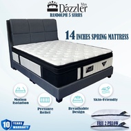 【Free Shipping + Pillow】Dazzler Max 14 Inch Spring Mattress Cool Touch Heavy Duty Motion Isolation