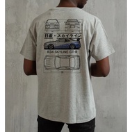 Nissan Skyline R34 Fast and furious Tshirt, R34 shirt, R34 blueprint tshirt, Skyline jdm tshirt, Fas