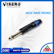 Jack / Jek Audio Gitar Mic VISERO AKAI Mini Mono Stereo Male Tembaga