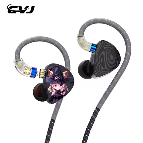 CVJ Night Elf Dual-Channel 3 Dynamic Driver In-Ear Wired HIFI Headphones High-Quality Earbuds with M