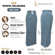 ROK SPAN ABU SMA SERAGAM SEKOLAH SMA SMU SMK ROK REMPEL BELAKANG ABU SMA ROK SPAN REMPEL BELAKANG SM