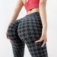 2021SOISOU New Yoga Leggings Tights Women Pants Seamless Fitness Sport Leggings High Waist Push Up Gym Elastic Pants Bird Pattern