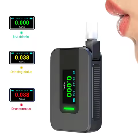 Electrochemical Alcohol Tester Blowing Drunk Driving Alcohol Tester Professional Breath Alcohol Test
