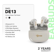 Dmes DE13 ANC Wireless Earbuds Bluetooth 5.3 ENC 4 Mic 60ms Low Latency Dual Mode 10mm Driver IPX4 G