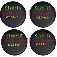 High Quality （xiaoqianxu）14-17 Inch PVC Leather Spare Tire Cover Spare Tyre Cover Case Rear Wheel Sp