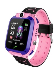 1只兒童時尚智能手錶,運動手錶,矽膠表帶,支援電話通話,粉藍色可選