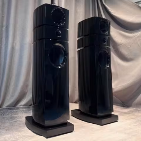 Z-1129 8/10Inch Triple Split Waist Drum Speaker Solid Wood Curved Empty Box Piano Paint Speaker Empt