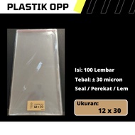 Opp Plastic Size 12 cm x 30 cm / 12x30 cm / 12 x 30 cm