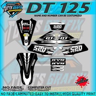 Yamaha DT 125 customizable sticker,custom decals graphics Yamaha DT,Dt 125 decals