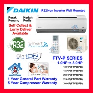 DAIKIN R32 Non-Inverter Air-conditioner FTV-P series AIRCOND 1.0HP 1.5HP 2.0HP 2.5HP WIFI gin-ion FTV28P FTV35P FTV50P