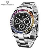 [Original] DESIGN Men Watches 2025 New Original Japan VK63 Quartz Stainless Steel Chronograph Waterp