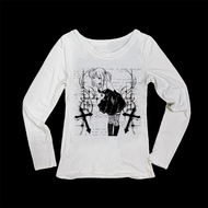 Y2k Women 90s Vintage Clothes Clothing Baby Tees Tops Womens T-shirts Goth Anime Girl printing Emo K