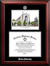 Campus Images NCAA Boston University Terriers Unisex Silver Medallion Frame Boston University 14w x 