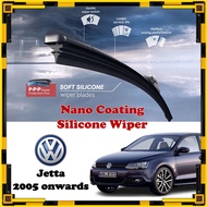 Volkswagen Jetta - Nano Coating Soft Silicone Car Wiper Blades - 1 Pair / Pengelap ( VW MK5 MK6 2005 onwards )