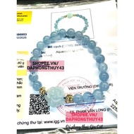 Beautiful vip certified 7mm peony mixed aqua bracelet