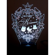 Acrylic decorative lamp L3D201 LED night light/