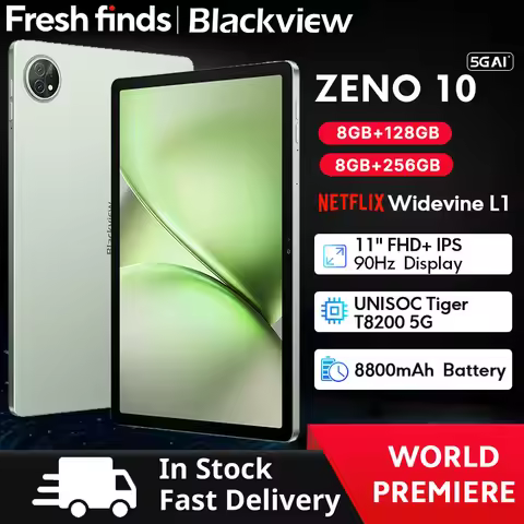 Blackview Zeno 10 5G AI Tablet 11-inch FHD+ 90Hz Display Quad Speakers 8800mAh Widevine L1 Android 1