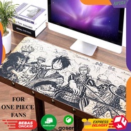 Mouse Pad Gaming Professional Motif One Piece Anime Width Desk Mat Size 80x30x0.2 cm