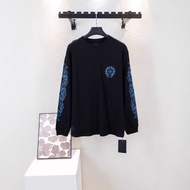 LG3P Chrome Hearts Autumn and Winter New Sanskrit Horse Hoof Print Long Sleeve T T-shirt for Men and