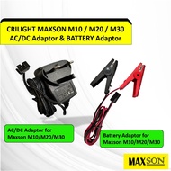 Maxson Crilight Battery Adaptor for M10/M20/M30 Energizer Output Cable c/w Battery Clip