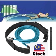Swim tether 4 meter Adjustable Swim Training Resistance Elastic Belt Swimming Exercise (Swim On Spot
