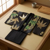 Japanese Kimono Doll Outfit Black Trim Japanese Doll Kimono Wide Sleeve Wrap Outfit Gift Ready Toy C
