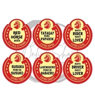 redhorse logo sticker waterproof vinyl for motorcycle car ebike tumbler etc.