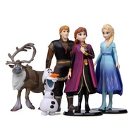 5pcs/a Set Elsa Anna Frozen 2 Action Figures Dairy Queen Sven Kristoff Olaf Dolls Micro Landscape Ga