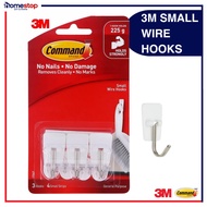 3M Command General Purpose Small Wire Hooks, 3 Hooks, 4 Strips, Damage-Free, Holds Up to 225g