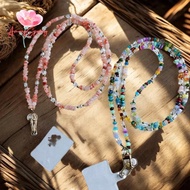 AmongSpring> 1Pcs DIY Accessories Stylish Cute Stone Gem Mobile Phone Crossbody Straps Lanyard Beads