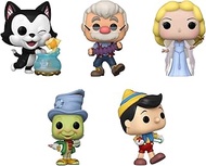 Funko Pop! Pinocchio Set of 5: School Bound Pinocchio, Street Jimmy, Blue Fairy, Gepetto and Figaro Kissing Cleo