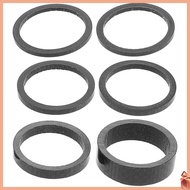 6pcs Carbon Fiber Headset Spacers Sturdy Stem Spacers convenient Spacers Replaceable Washer Spacer f
