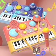 5 in 1 Toddler Musical Toys Piano Keyboard Xylophone Drum with Microphone for 1 Year Old Girls Boys 
