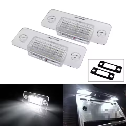 2x LED License Number Plate Light White Error Free For Audi A8 S8 D3 4E 2002-2010 Rear Lamps OE 4E09
