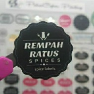 Ready Stock 54pcs Kitchen Label Sticker . Stiker Dapur Untuk Penutup Botol
